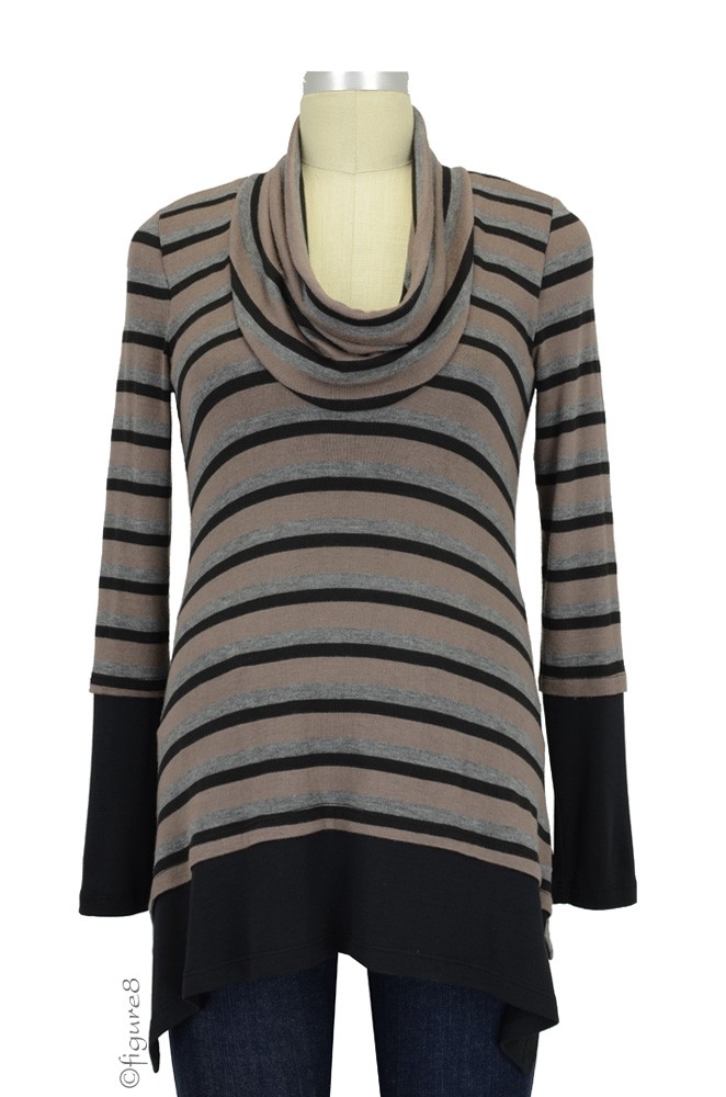 Penelope Nursing Sweater (Stripes with Black)