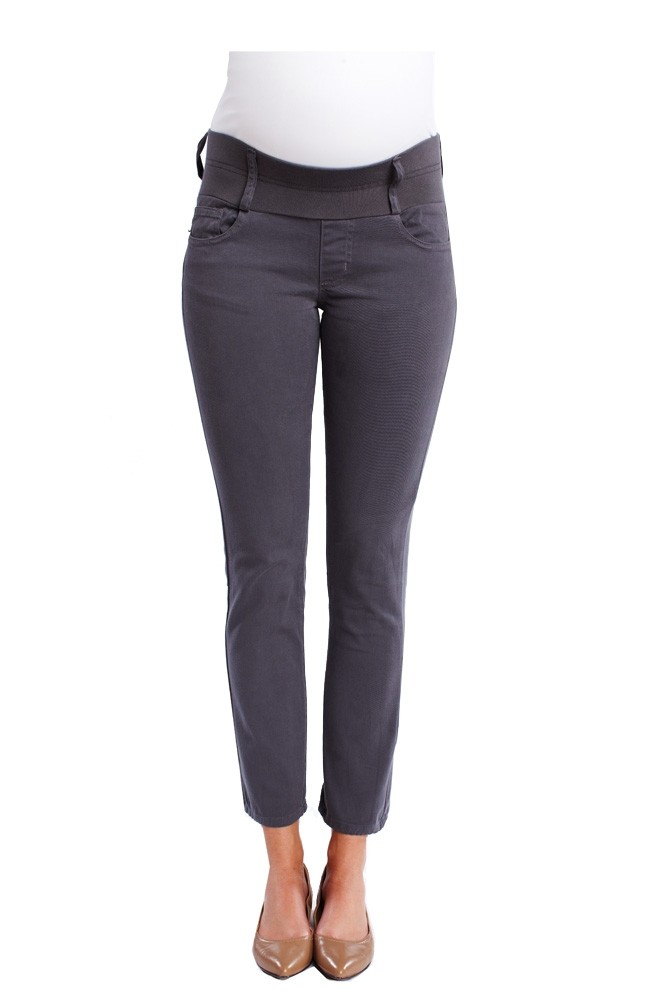 Skinny Ankle Maternity Jeans (Cement)
