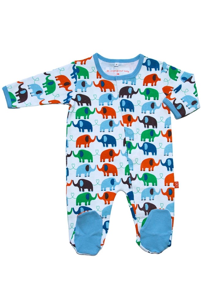 Magnificent Baby Magnetic Me™ Baby Footie (Elephant)
