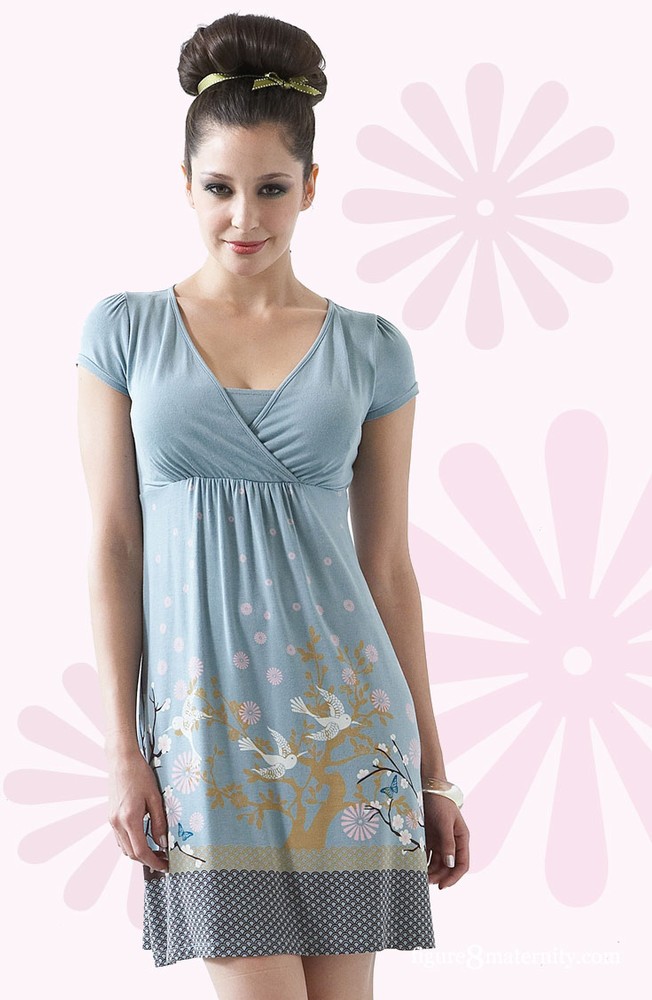 Tara Maternity & Nursing Dress (Soft Blue Harmony) Tara Maternity & Nursing Dress (Soft Blue Harmony)