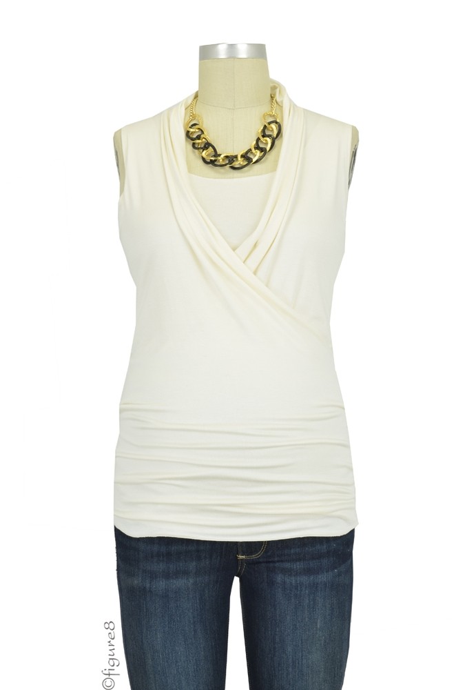 Baju Mama Isabella Raw Edge Sleeveless Maternity & Nursing Top (Desert) Baju Mama Isabella Raw Edge Sleeveless Maternity & Nursing Top (Desert)