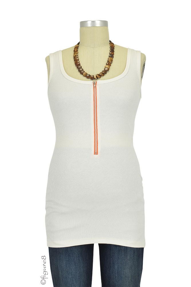 Molly Ades Zippered Nursing Tank (Ivory) Molly Ades Zippered Nursing Tank (Ivory)