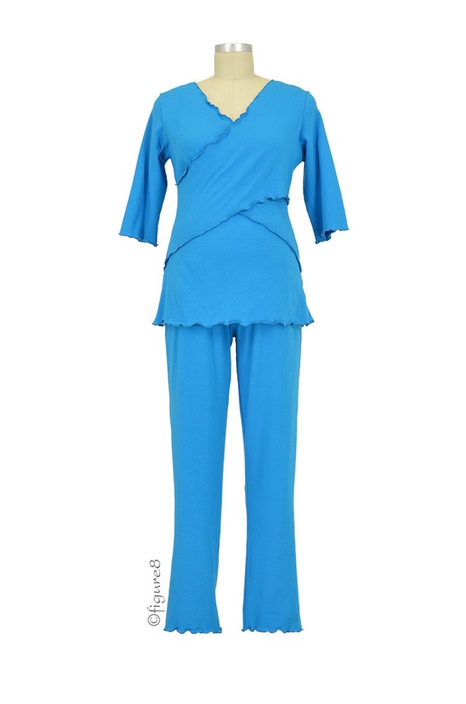 Wynn Cross Front Nursing PJ (Blue)