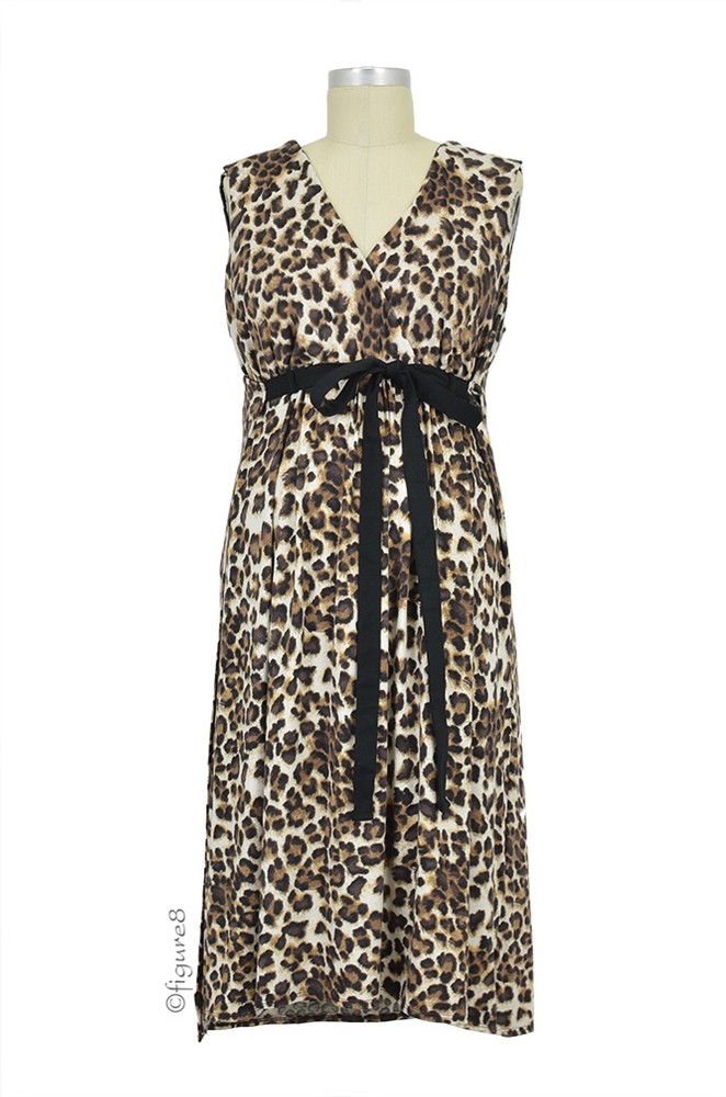 The Purrty Mama Birthinggown (Leopard Print)