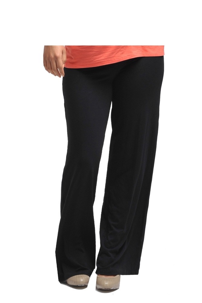 Giselle Relaxed Bamboo Maternity Pants (Black)