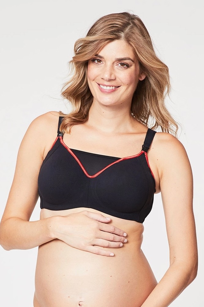Cake Maternity Zest Flexi Wire High Impact Sports Maternity & Nursing Bra (Black) Cake Maternity Zest Flexi Wire High Impact Sports Maternity & Nursing Bra (Black)