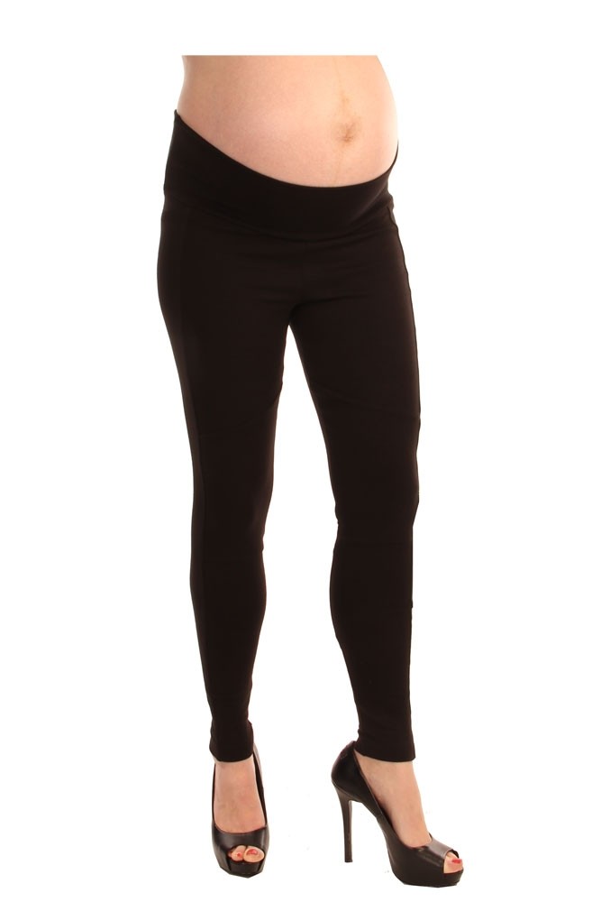 Ponte Riding Maternity Legging (Black) Ponte Riding Maternity Legging (Black)