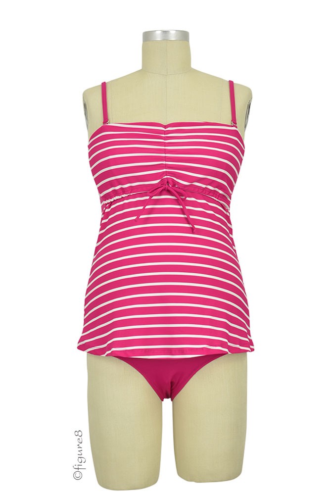 Boob Design Fast Food Tankini (Magenta Stripes & Off White) Boob Design Fast Food Tankini (Magenta Stripes & Off White)