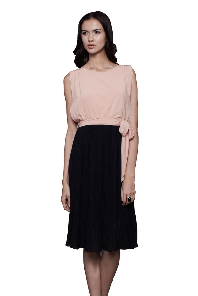 Vidia Nursing Dress (Nude & Black) Vidia Nursing Dress (Nude & Black)