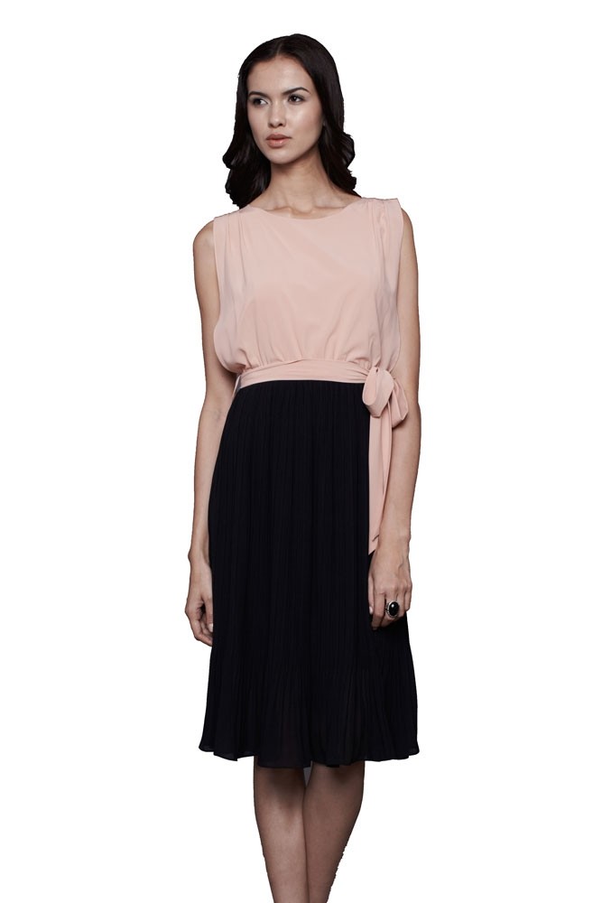 Vidia Nursing Dress (Nude & Black)