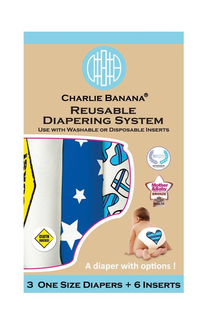 Charlie Banana® 2-in-1 Reusable Diapers - 3 Pack (Rock Star)