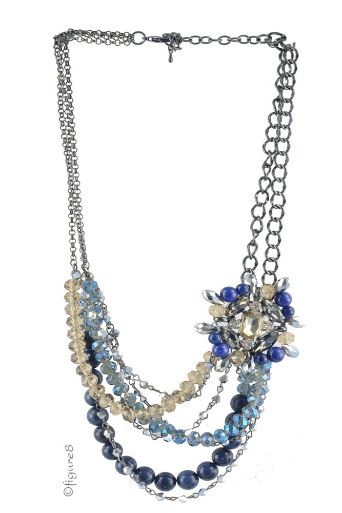 Layla Pendant Necklace (Blue)