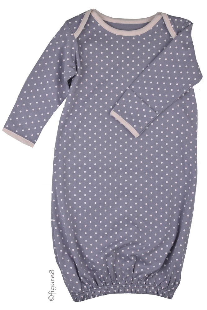 Belabumbum Dottie Baby Gown (Grey Dot) Belabumbum Dottie Baby Gown (Grey Dot)