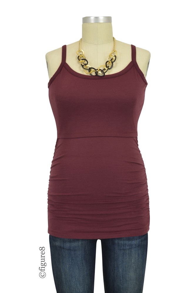 Boob Design Flatter Me Ruched Maternity & Nursing Singlet (Burgundy Red) Boob Design Flatter Me Ruched Maternity & Nursing Singlet (Burgundy Red)