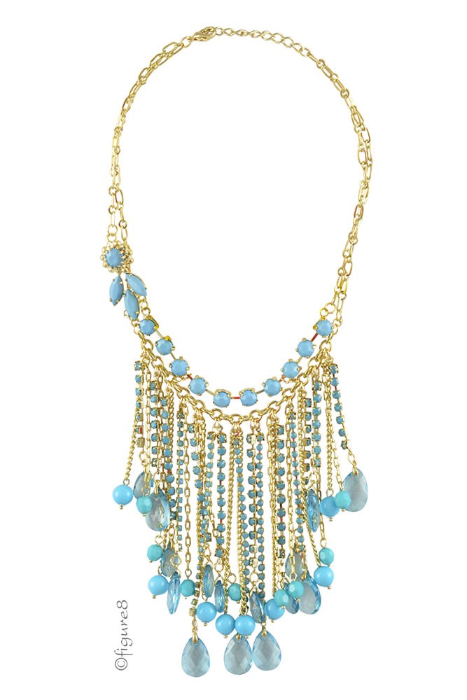 India Bib Necklace (Turquoise)