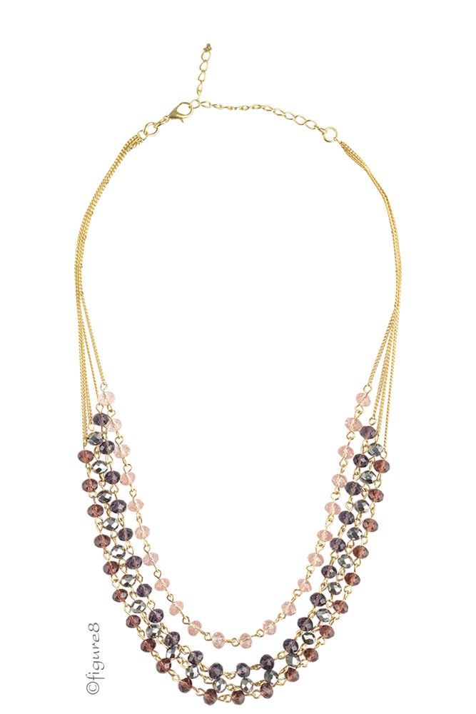Caroline Mini Jeweled Necklace (Multi-Colored)