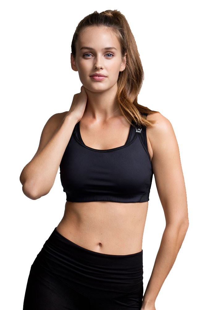 Boob Design Fast Food Nursing Sports Bra (Black)