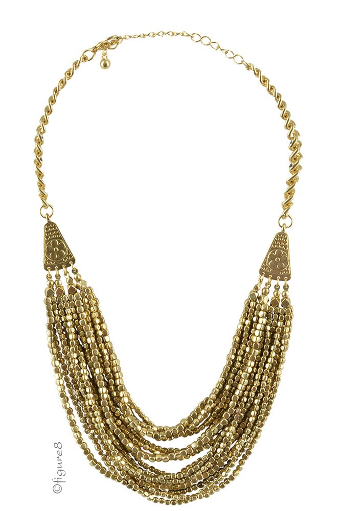 Gold Drape Layer Necklace (Gold)