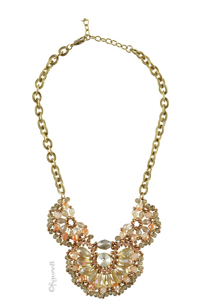 Gold Plated Layered Drop Necklace (Gold)