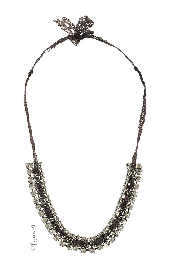 Lace Bling Necklace (Dark Purple Lace)