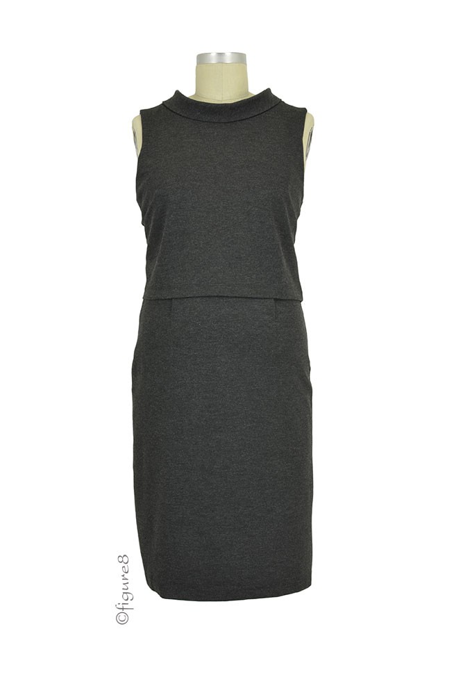 Sophie & Eve Hepburn Ponte Nursing Dress (Charcoal) Sophie & Eve Hepburn Ponte Nursing Dress (Charcoal)