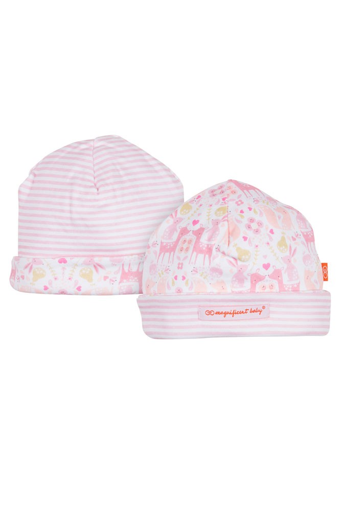 Magnetic Me™ by Magnificent Baby Cotton Reversible Cap (Damask)