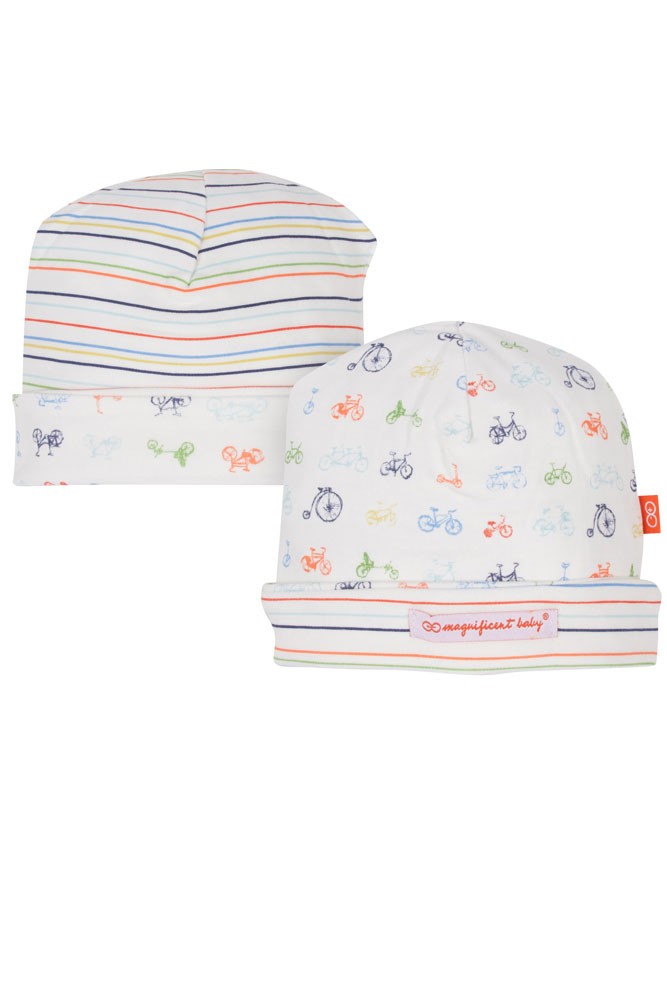 Magnetic Me™ by Magnificent Baby Boy Cotton Reversible Hat (Boys Bikes for Tykes)