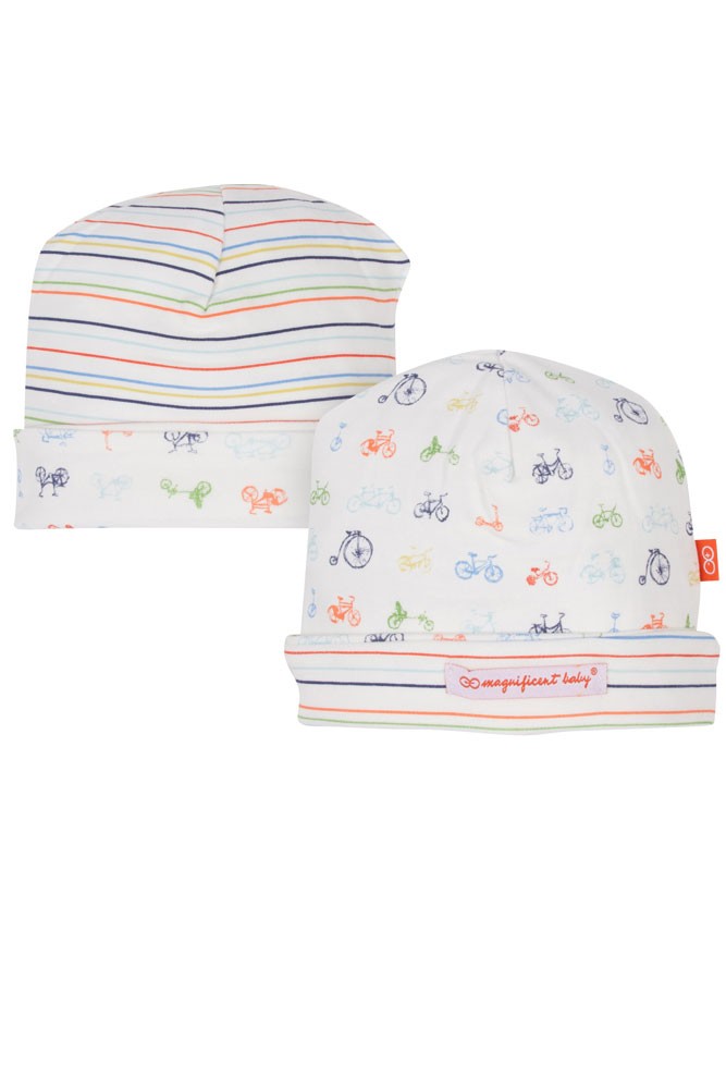 Magnetic Me™ by Magnificent Baby Boy Cotton Reversible Hat (Boys Bikes for Tykes) Magnetic Me™ by Magnificent Baby Boy Cotton Reversible Hat (Boys Bikes for Tykes)