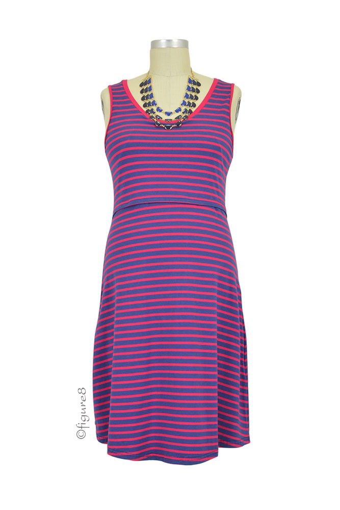 Spring Maternity Patience Skater Maternity & Nursing Dress (Red Stripe) Spring Maternity Patience Skater Maternity & Nursing Dress (Red Stripe)