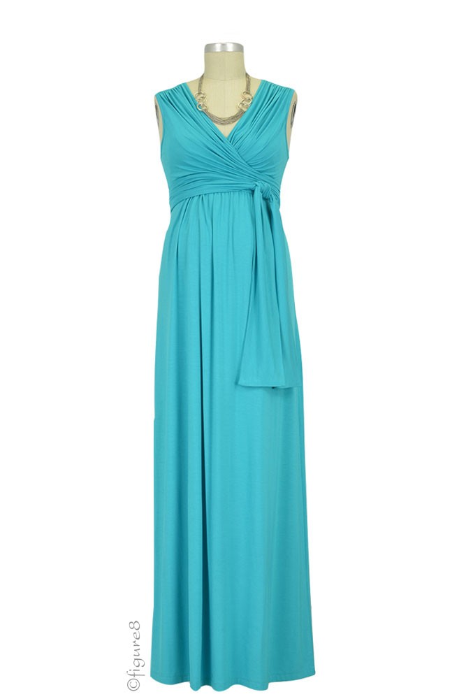 Sophie & Eve Charlotte Bamboo Maxi Maternity & Nursing Dress (Mediterranean) Sophie & Eve Charlotte Bamboo Maxi Maternity & Nursing Dress (Mediterranean)
