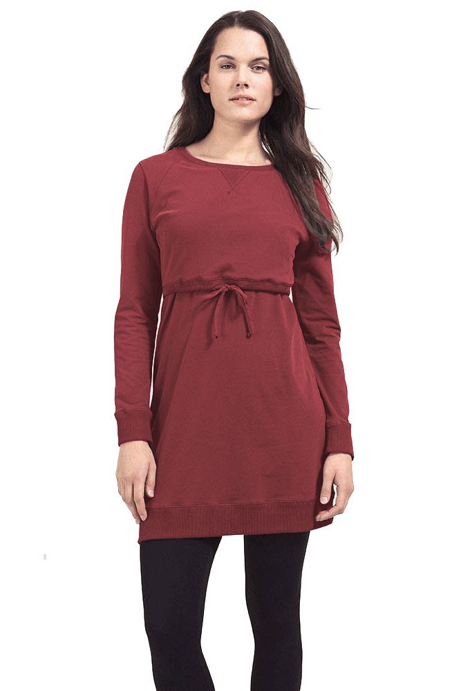 Boob Design B-Warmer Organic Cotton Maternity & Nursing Dress (Pompei Red)