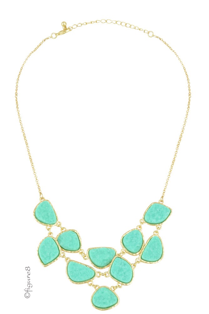 Turquoise Pendant Stone Necklace (Turquoise)