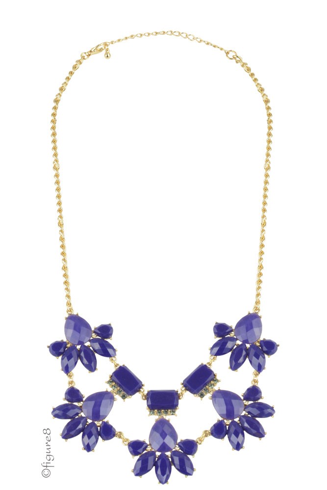 Purple Floral Necklace (Purple)