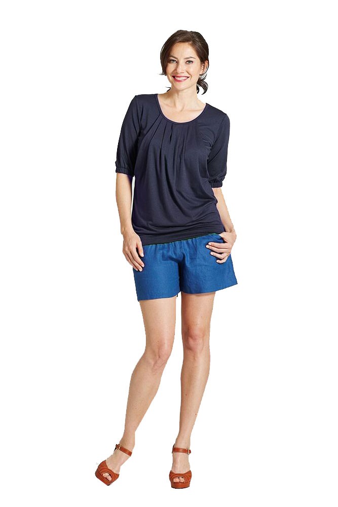 The New Operetta Maternity & Nursing Top by Milky Way (Dark Navy) The New Operetta Maternity & Nursing Top by Milky Way (Dark Navy)