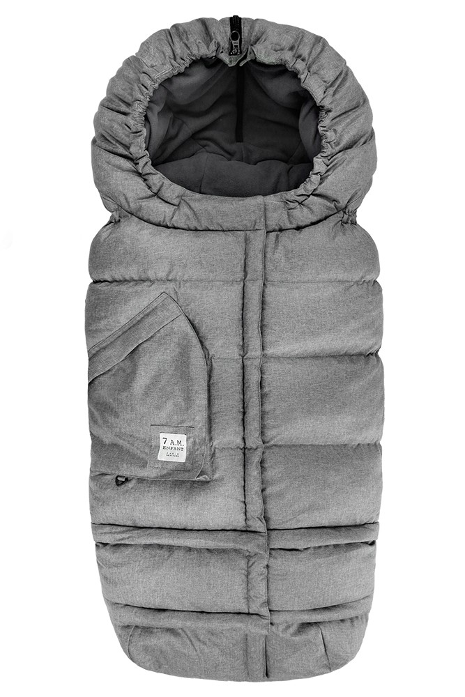 7 A.M. Enfant Blanket 212e - Fleece Lined (Heather Grey/Grey Fleece)