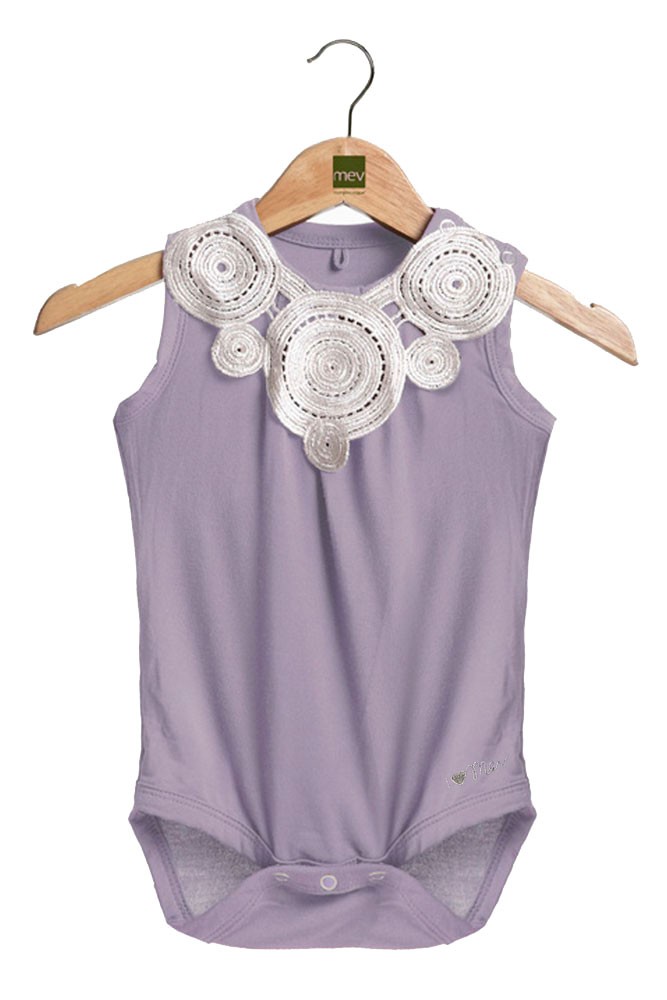 Zahra Applique Baby Onesie (French Lilac) Zahra Applique Baby Onesie (French Lilac)