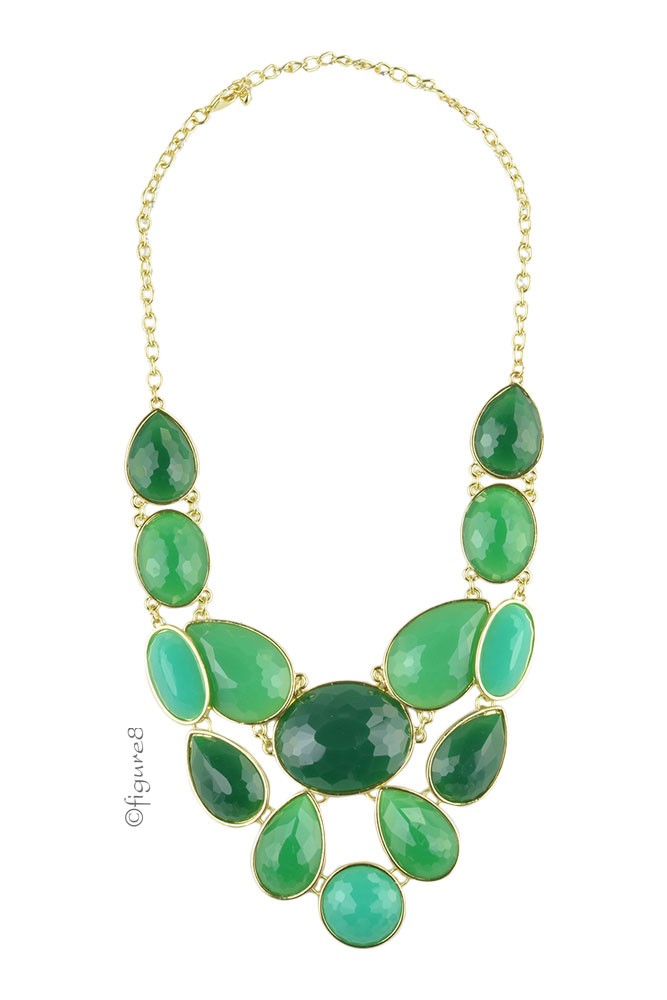 Oversized Green Statement Necklace (Green)