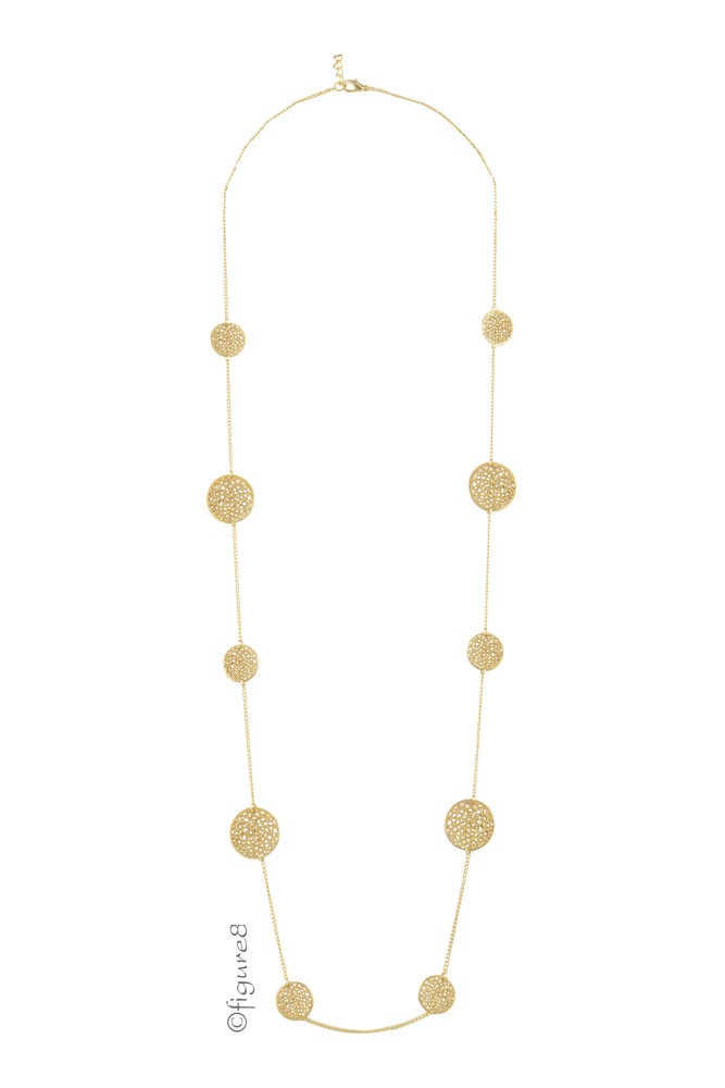 Delicate Dreamcatcher Gold Hanging Necklace (Gold)