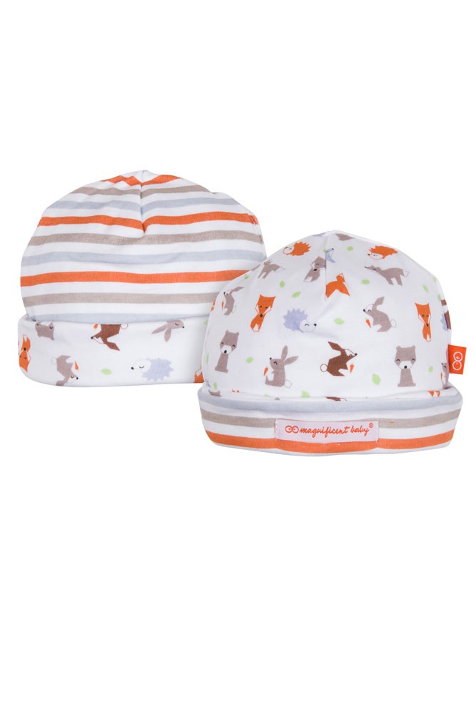 Magnificent Baby Reversible Baby Boy Cap (Woodland Origami)