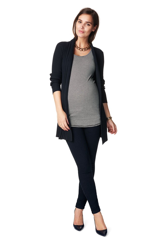 Annie Knitted Maternity Cardigan (Black)