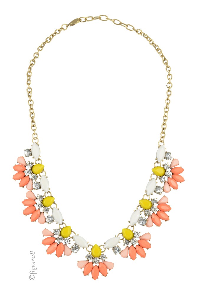 Flower Statement Necklace (Orange & Yellow) Flower Statement Necklace (Orange & Yellow)