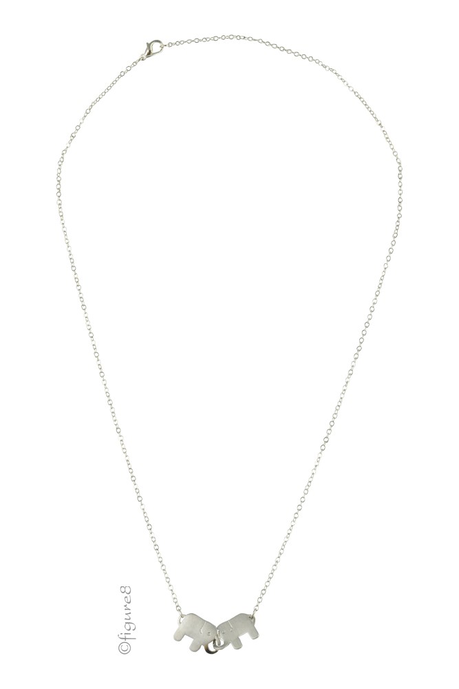 Love Elephant Necklace (Silver)