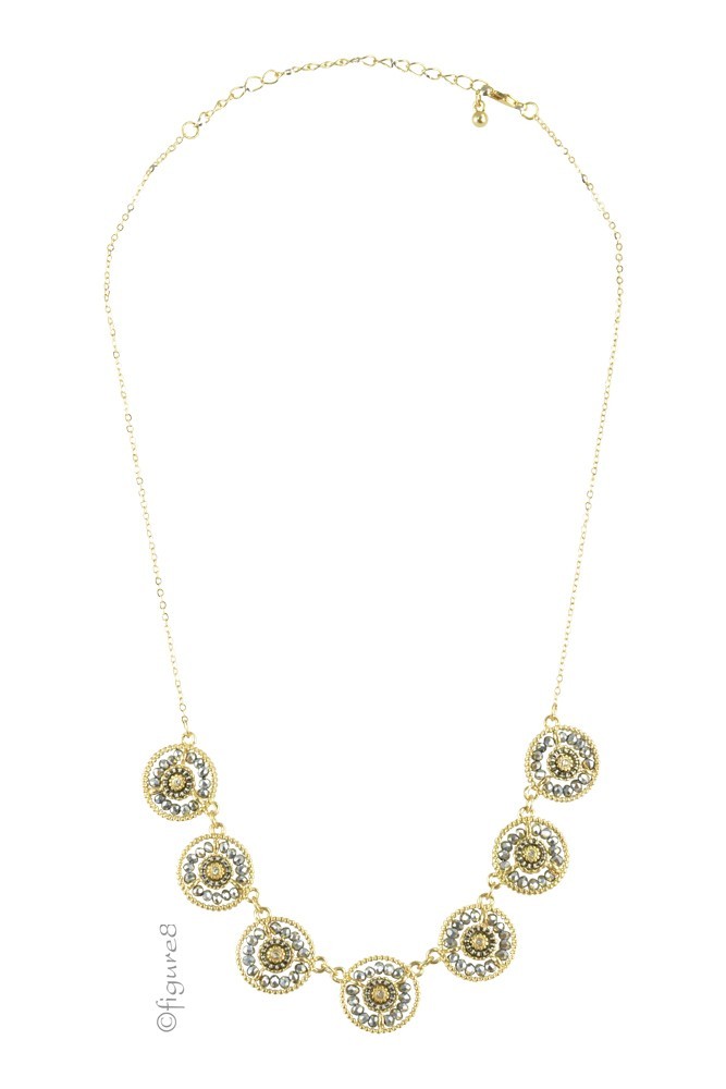 Aiden Wheel Necklace (Gold/Silver)