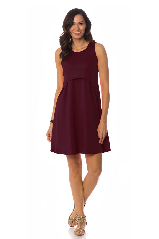 The June Maternity & Nursing Dress by Majamas (Zinfandel) The June Maternity & Nursing Dress by Majamas (Zinfandel)
