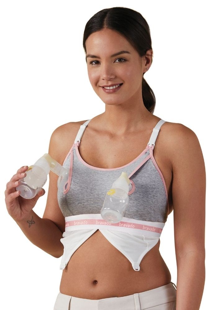 Bravado Designs Clip and Pump™ Hands-Free Nursing Bra Accessory (Dove Heather)