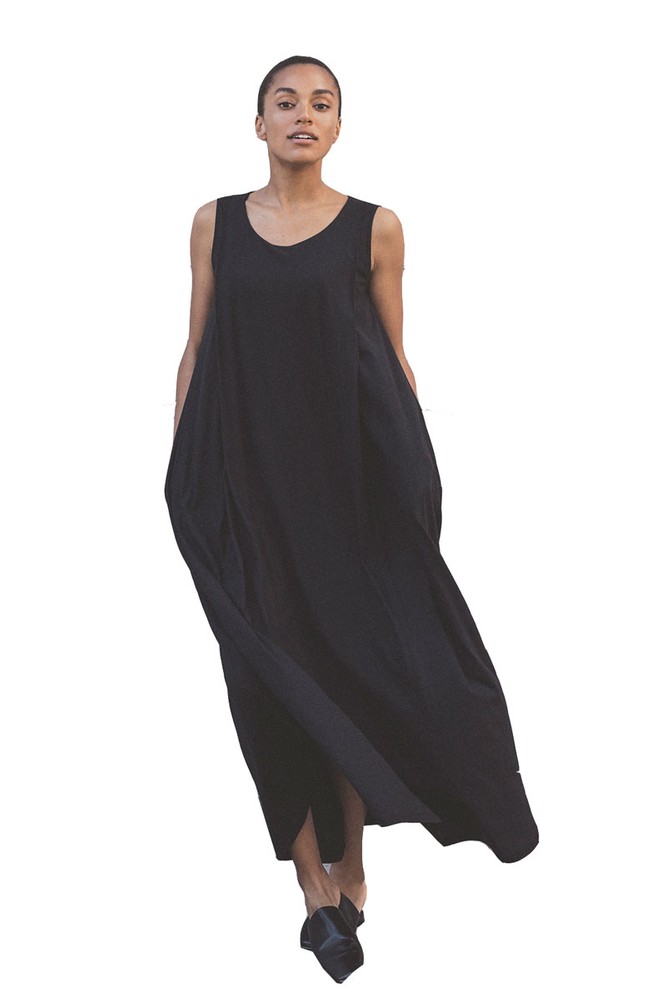 Boob Design Air Long Organic Maternity & Nursing Dress (Black)