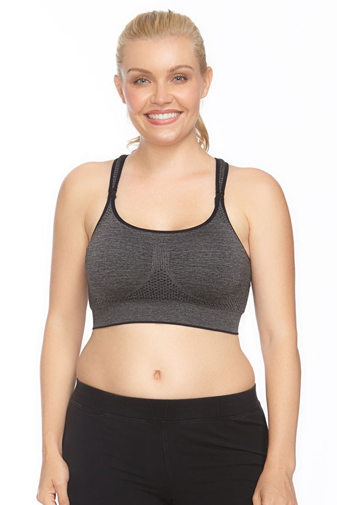 Danica Nursing Sports Bra (Gray/Black) Danica Nursing Sports Bra (Gray/Black)