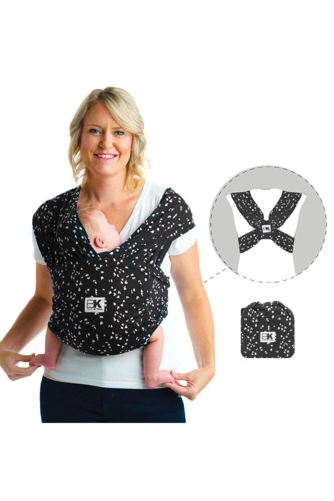Baby K'tan Printed Baby Carrier (Sweetheart Black) Baby K'tan Printed Baby Carrier (Sweetheart Black)