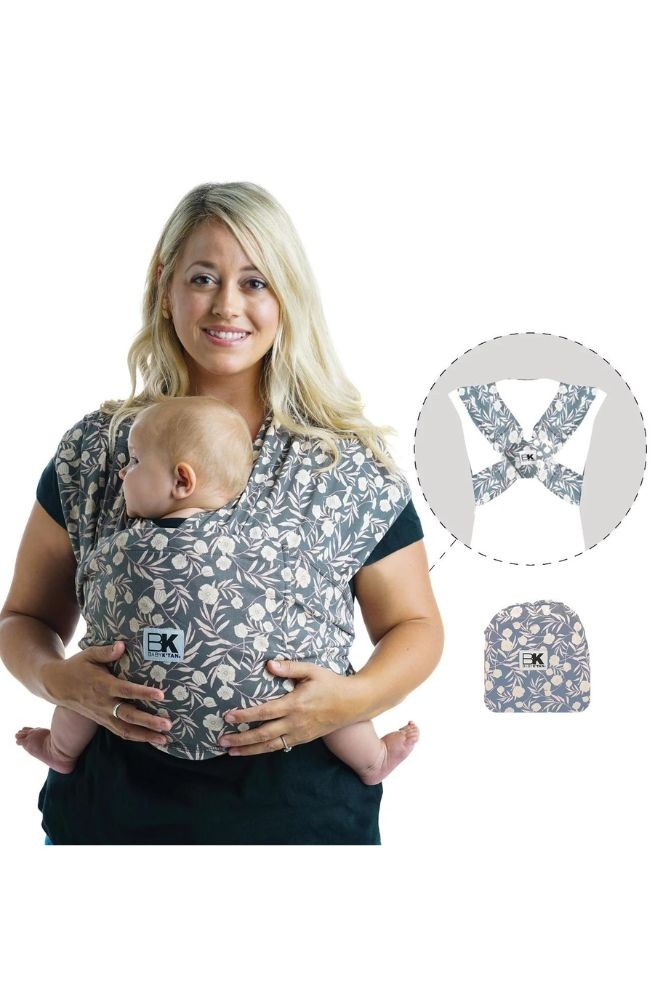 Baby K'tan Printed Baby Carrier (Floral Garden Grey) Baby K'tan Printed Baby Carrier (Floral Garden Grey)