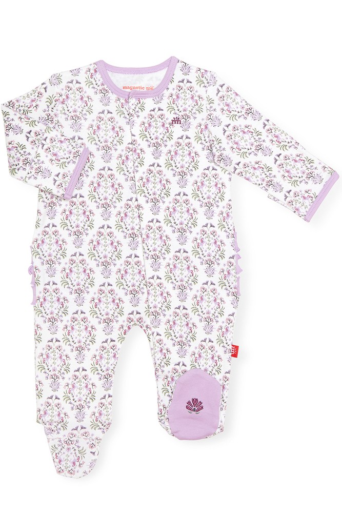 Magnetic Me™ 100% Organic Cotton Magnetic Baby Footie (Unicorn Dreams)